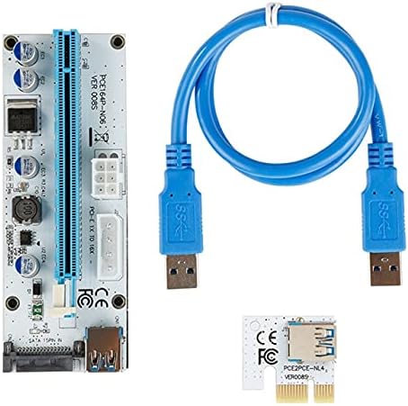 Konektori TISHRIC Riser kartica 1x 16x USB3. 0 Extender rudarstva Rudar VER008S 008s 3 u 1 Molex 4Pin SATA 6PIN PCIE PCI-E PCI Express Adapter -