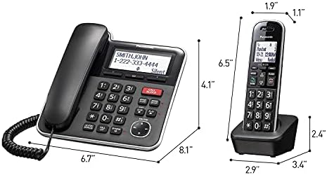 Panasonic proširivi kablovski / bežični telefonski sistem sa telefonskom sekretaricom i blokiranjem poziva na dodir – 1 slušalica - KX-TGB850B