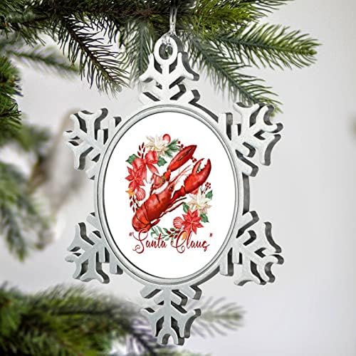 Pewter Snowflake Božić ukrasi morski plodovi Holly vijenac jastog Božić ukrasi ukrasi Metal