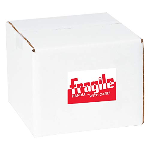 Boxes fast Tape Logic® Label, Fragile-Handle with Care, 2 x 3, Red / White
