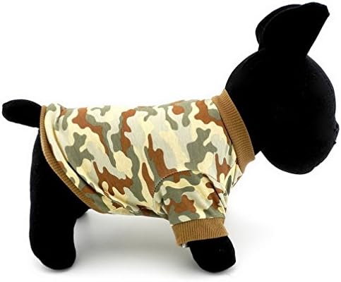 Ranphy mala kućna odjeća za pse majice majice mačke pamuk Camouflage majica s smeđim xs