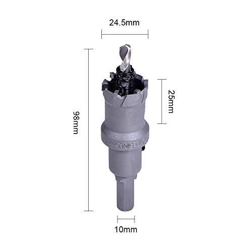 Heyiarbeit Carbide rezač rupa 0,96 /24,5 mm rezna Dia TCT testera za sečenje 5 mm lima i metala od nerđajućeg čelika