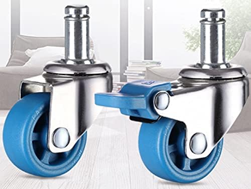 Konzerva za kolica, kotači 1 / 4pcs 360 stupnjeva okretni kotači gumeni valjci Plavi tihi kotači kolica