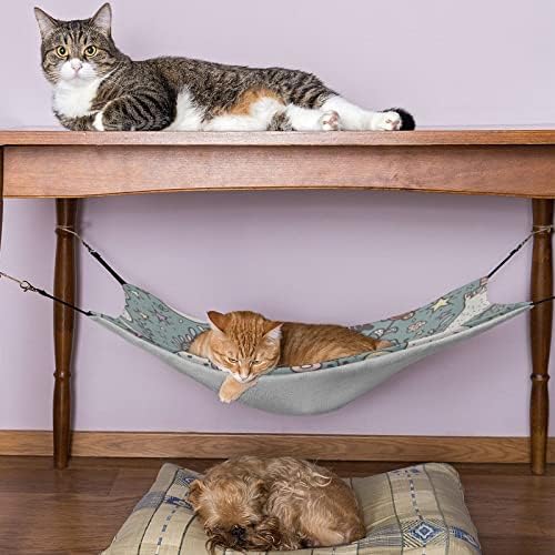 Viseća mreža za kućne ljubimce Unicorn Cat Cat spavaći krevet sa podesivim naramenicama i metalnim kukama 16,9x13