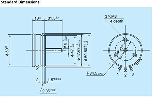 Gowe High Precision Rotari potenciometar 1k 2K 5K 10K Japan žičarski otpor potenciometra senzora Boja: