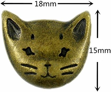 Bezelry 12 komada Slatka mačka metalni nosač 18mm