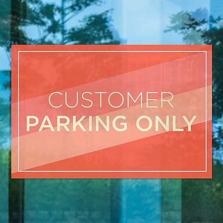 CGsignLab | Parking za kupce-samoderna dijagonala prozor Cling | 30 x20