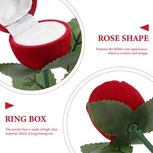 Cabilock srčani prsten 2pcs Prijedlog osjetljivog angažmana Valentine Storage Držač prsta djevojka romantični