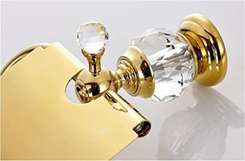 Držač papira Gold Total Mesing WC držač papira Crystal ukras Vodootporni nosač kutije za tkivo