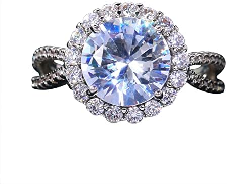 Z Nakit moda Ženska cirkonija Bling Diamond Angažiranje vjenčanih prstena Muški i ženski pokloni