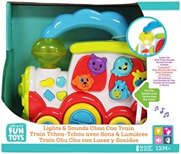 Ništa osim zabava Toys Lights & zvuči životinja Choo Choo voz dizajniran za djecu uzrasta 12+ mjeseci, Multi