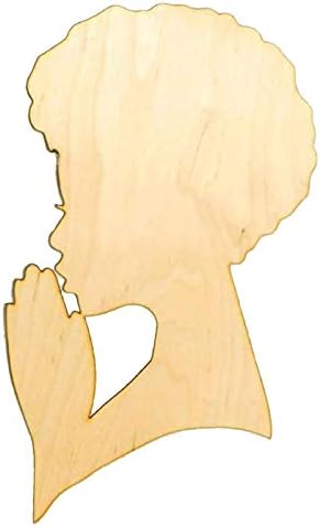 Ženski oblik glave DIY drveni zanati šablon za predloške vijenac Silhouette Template veliki vitražni Panel