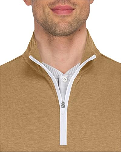 Tri šezdeset šest muških džemper - suho fit prozračna polovica zip golf jakna četverostrana rastezanje vlage Wicking & protiv mirisa