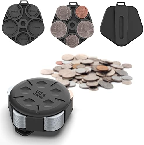 iminfit 1 kom okrugla kutija za skladištenje dozator dolarska torbica Organizator za prikupljanje displeja držač novčića za novčiće