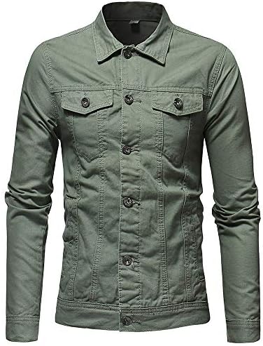 WenKomg1 Muška proljetna / jesen jakna dugih rukava majica Basic Dugme Down Down Overtery Business Cud Color Coat