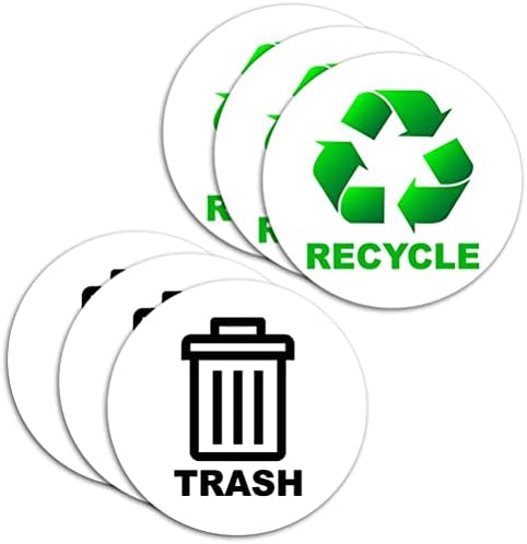 Naljepnica za recikliranje i smeće i smeće - set od 6 naljepnica za smeće može reciklirati bin - pas29