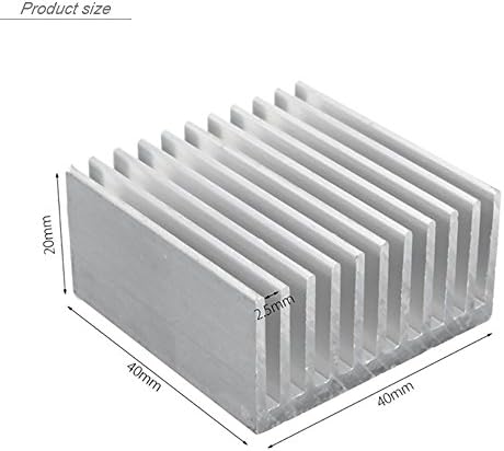 Aluminijski čipset hladnjak hladnjak hladnjak hladnjak FIN srebro za CPU LED POWER Aktivna komponenta 40 x 40 x 20mm -Kalolaran