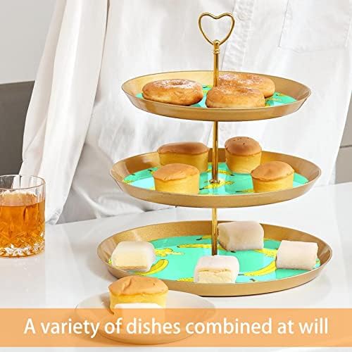 TOWER CUPCAKE TOTLE, toranj za kolače za pecivo, kula za desert stablo servira na ploči za rođendan vjenčanja Dekor banana zelena