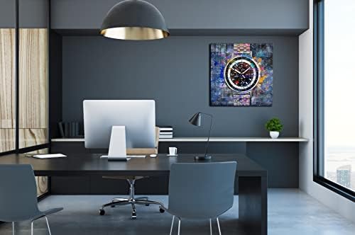 CIRABKY modni zid-umjetnost za kancelarijski dekor - Grafiti zidna umjetnička dnevna soba - srebrni sat slika Banksy Poster spreman za vješanje veličine 20 x 20