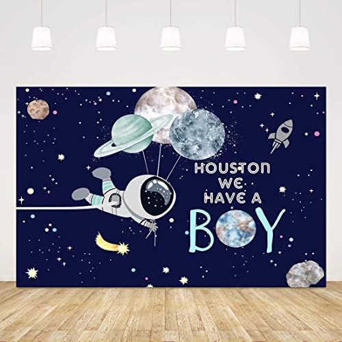 Ticuenicoa 5x3ft imamo dječaka pozadina Baby Shower svemir raketa Astronaut tematsko noćno nebo viseće zvijezde Planet Galaxy Party dekoracije za djecu fotografija pozadina Photo Booth