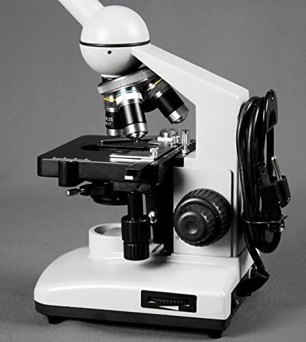 Vizija naučni Vme0015-CXM-100-LD Monokularni složeni mikroskop, 10x wf okular, 40x—1000x uvećanje, LED osvjetljenje, 1.25 na Abbe kondenzator, koaksijalni grubi & fini fokus, mehanička faza