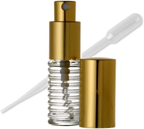 Grand Parfums Parfem raspršivač, spiralna stakla boca, raspršivač zlata 1/4 oz 7.5ml
