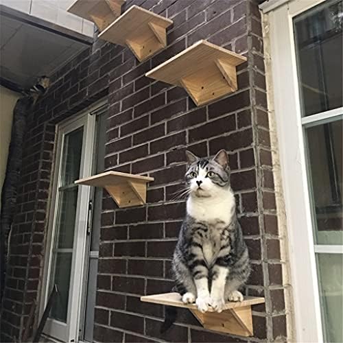 WZHSDKL zidni okvir za mačke penjački okvir mačke Drvo masivno drvo mačke jumping platforma zid uradi sam namještaj za kućne ljubimce Kitten odskočna daska različitih veličina