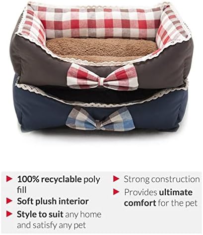 Meki materijal krevet za pse za kućne ljubimce sa lukom 1-Donut pseći krevet - Mat jastuk krevetna kuća za pseće mačke kućni dekor