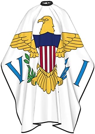 Zastava države Sjedinjene Države Djevičanski otoci Frizura Rezanje kose CAPE 55 x 66 inča, vodootporan Podesivi otvor za haljinu haljine haljine, šarmantna frizura brtva haljina