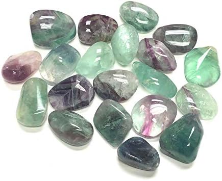 Zentron Crystal Collection: Prirodni razred Veliki paušani dugi fluorit - polirani autentični veleprodajni drago kamenje za zacjeljivanje, Wicca, Reiki