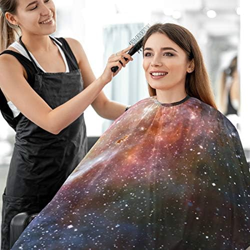 Vissunny Barber Cape Galaxy Space Poliester za rezanje kose salon Cape pregače Anti-statički frizura za