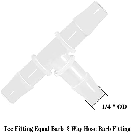 ANPTGHT 1/4 Tee Fitting Equal Barb 3-putno crevo Barb Fitting Splicer spojni Mender Adapter spojni priključak