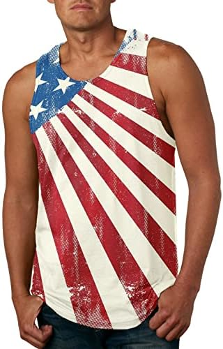 Kratke rukave majice za muškarce ljeto novi američki Dan nezavisnosti pamuk 3D Print Casual muški Tank Top Mens