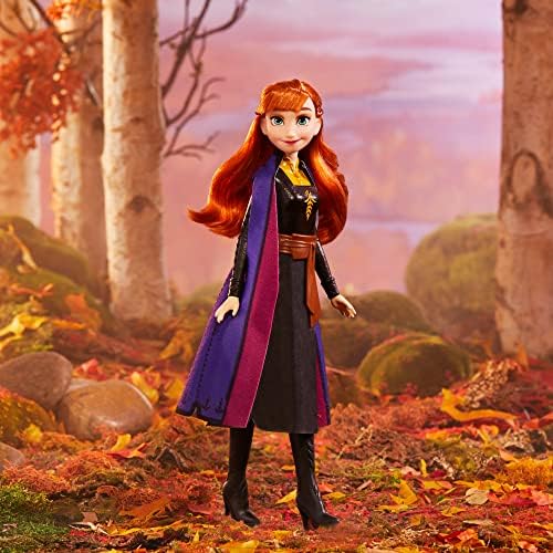 Disney Frozen 2 Frozen Shimmer Anna Modna lutka, suknja, cipele i duga crvena kosa, igračka za djecu od 3 godine i više, Crna