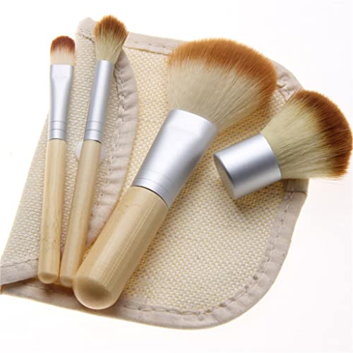 N / A 4pcs / Set Makeup četkica za osnivanje četkica za šminkanje četkica za kozmetičko lice praška za makeup Beauty alat s torbom