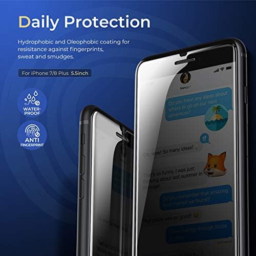 Oribox Zaštita ekrana za privatnost za iPhone 8, 7, se 2020 Anty-Spy kaljeno staklo Zaštita