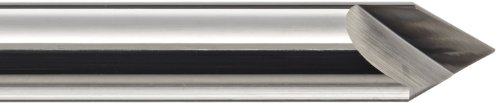 KEO 55702 Solid Carbide jednokratni kofernk, neobojen, jedno flauta, 60 stepeni ugao, okrugli nosač, 1/4
