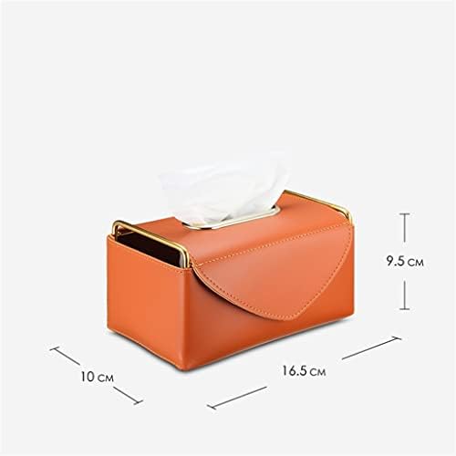 ZHUHW narandžasta kožna dizajnerska kutija za tkivo dnevni boravak spavaća soba kutija za papir