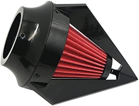 Httmt- sjaj crni bik konus piramida C / mali s filtrom zraka za pranje kompatibilan s usisnim sredstvom za čišćenje zraka Suzuki Boulevard M109 [p / n: cone-c-mali-gbk]