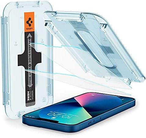 Spigen kaljeno staklo za zaštitu ekrana [GlasTR EZ FIT] dizajniran za iPhone 13 Mini [Case Friendly] - 2 Pakovanje