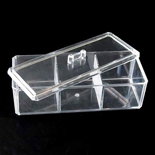 UxZDX Cujux nakit kutija-prozirna plastična kutija za pohranu Portable Clear Medicina Držač organizatora sa razdjelnicima za nakit kuglice