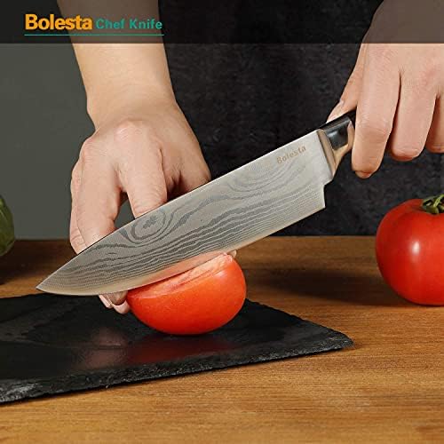 BOLESTA kuharski nož, Ultra oštar kuhinjski nož, 8-inčni profesionalni kuharski nož, njemački noževi