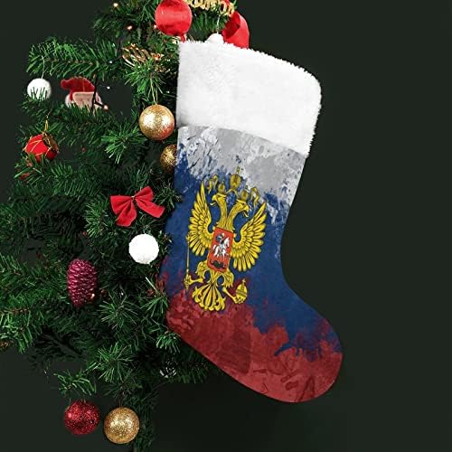 Vintage Rusija Orlovi zastava Personalizirani božićni čarapa Xmas kamin Porodični zabava Viseće