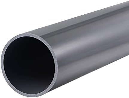 MecCanixity PVC kruta okrugla cijev 67,8 mm ID 75mm od 350 mm svijetlo sivi visoki udar za vodenu cijev, zanate, kablovska rukava