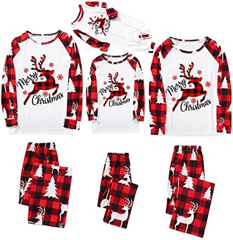 Usklađivanje obiteljske božićne pidžame Set Men Daddy Print bluza PJS set hlače Porodična pidžama Loungewear