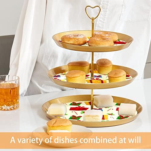 3-tier nosač kolača, prisutni okviri uzorak za višekratnu upotrebu TERENE PORUČAJNOST PLATRY TOWER za kućni rođendan Čaj za zabavu