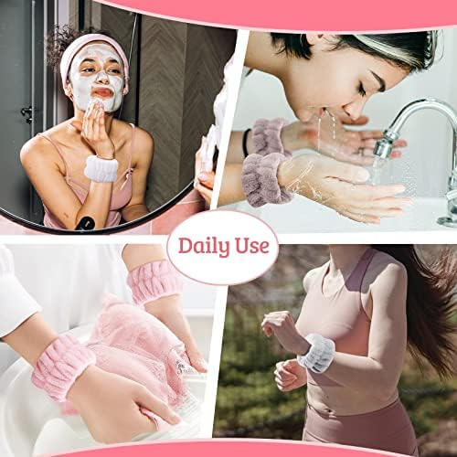 AILAWU 9 kom ručnici za ruke za pranje lica, upijajuće trake za zapešće za pranje lica, Mikrofiber Wrist Spa traka za pranje znoja traka za šminkanje narukvice za žene sprečavaju prosipanje tečnosti