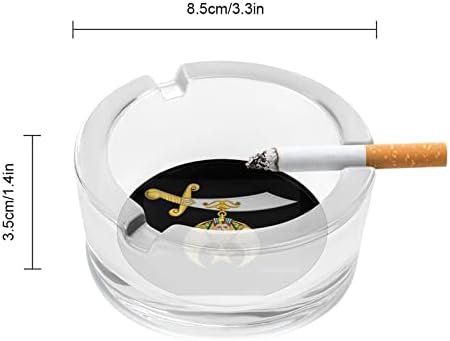 Shrinter Logo Staklo pepeljara za cigarete Classic okrugli Clear Crystal pepeo