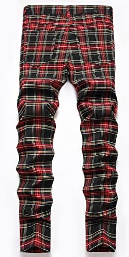 Hlače za muškarce Ležerne prilike prisiljene hlače visoke elastičnosti plus veličina Slim fiting ravne