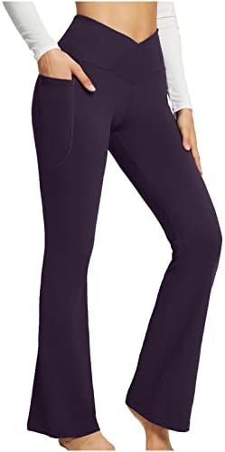 Pantalone za žene za žene elastične struk ugašene gamaše Scrounch Stretch Yoga Pant Visoki uspon